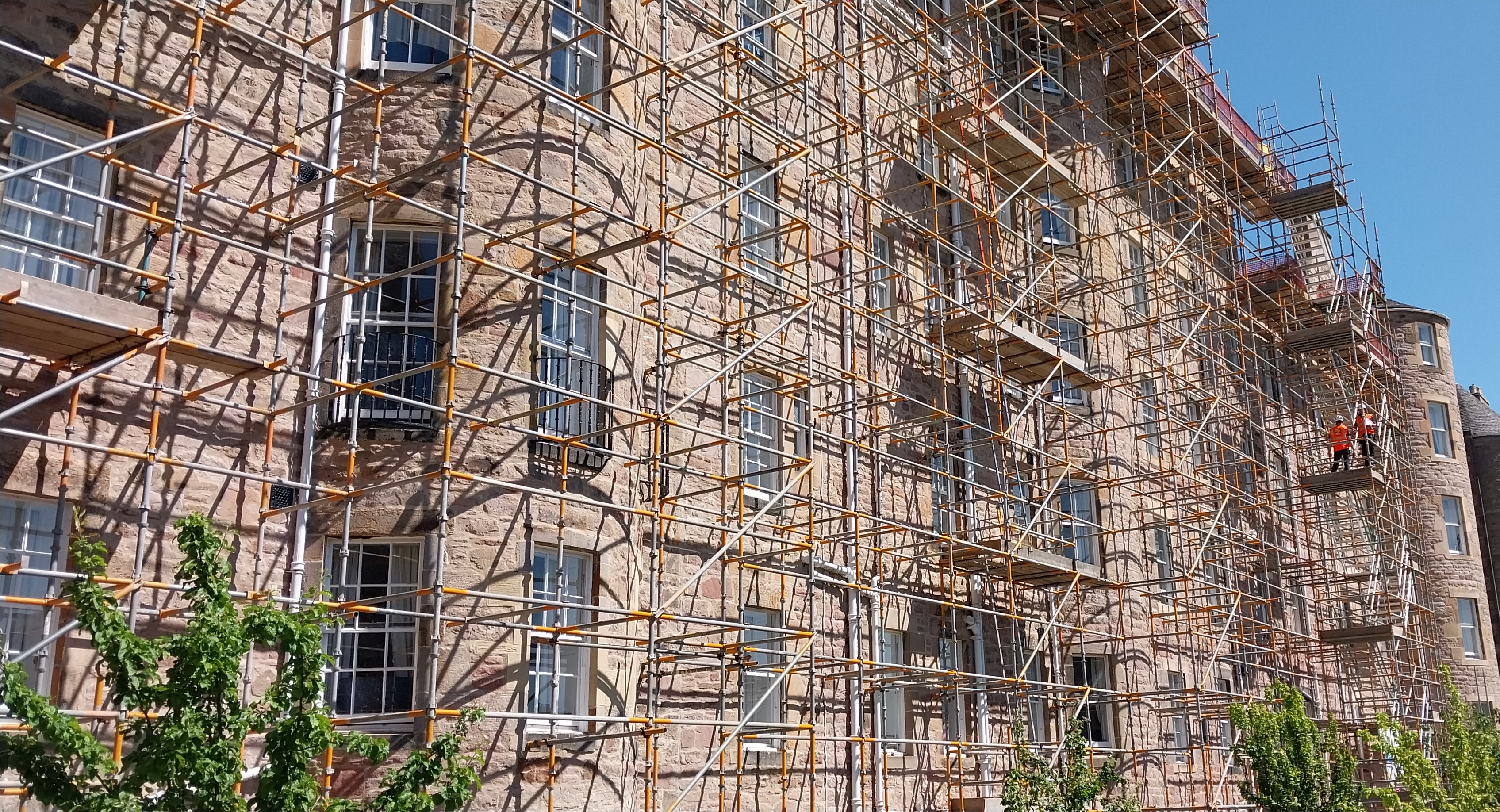 Edinburgh City Centre listed building repairs underway